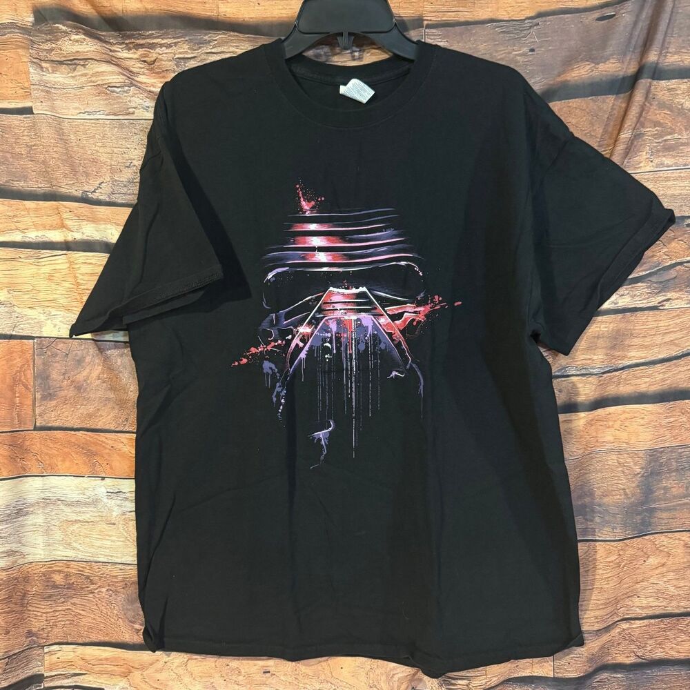 Gildan T-Shirt Men's Black XL Star Wars Kylo Ren Graphic Cotton Tee